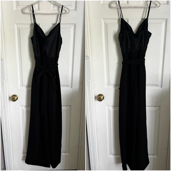Likely Tie-Waist Jumpsuit NWT new in Black Size 4 Lulu Glam Pantsuit - Picture 4 of 7